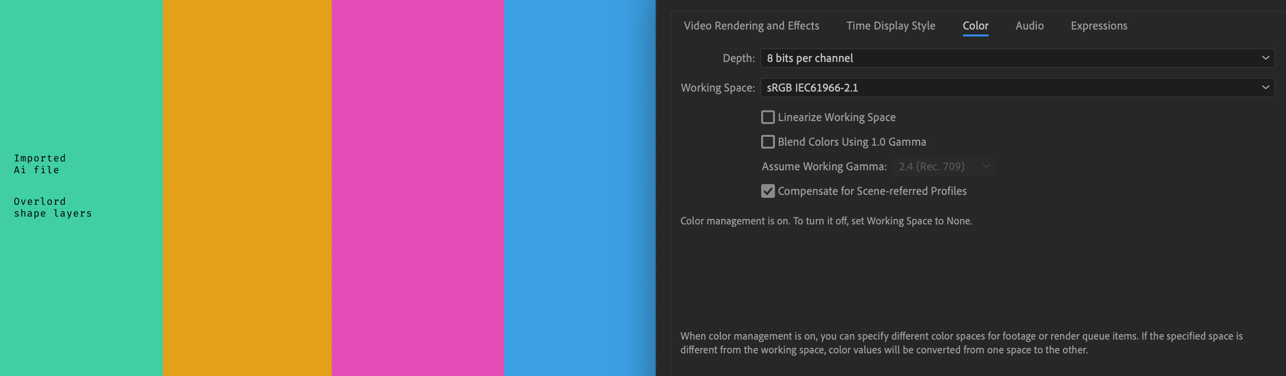 Match color profile