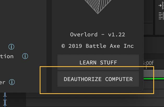 Deauthorize Overlord