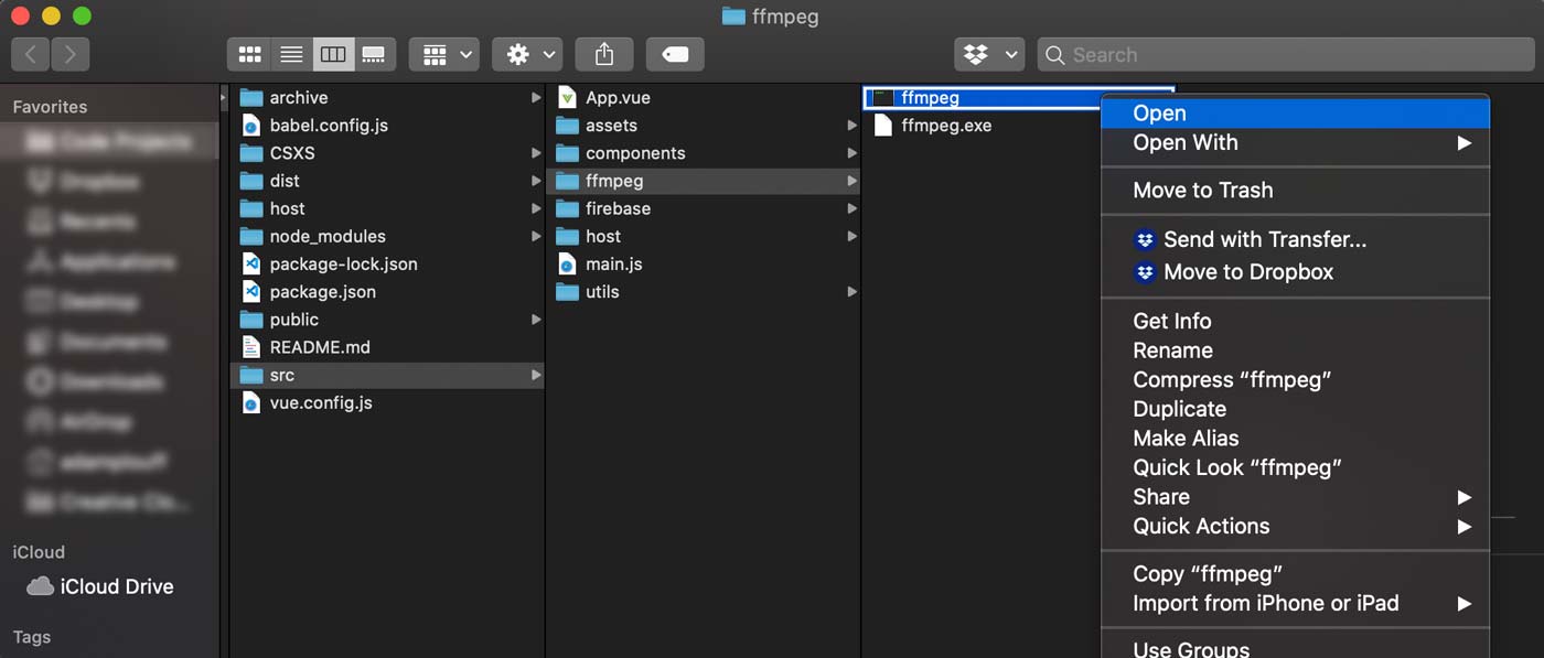 ffmpeg mac export frames